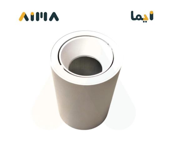 صورة سلندر المنيوم متحرك مانع توهج مفرد ابيض